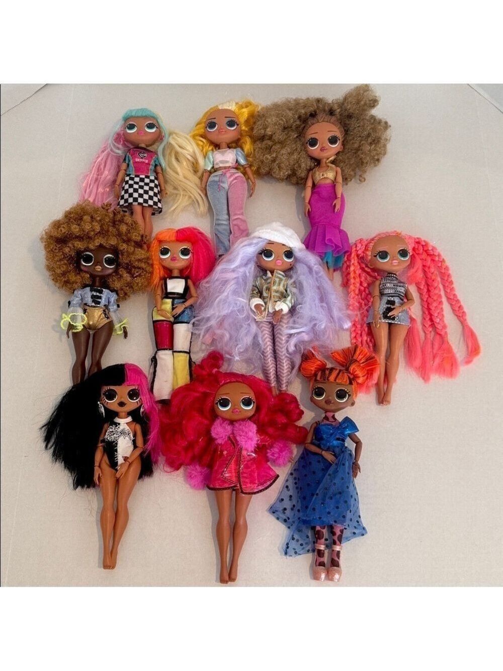 LOL Surprise OMG Teen Fashion Dolls Lot Of Ten Dolls L.O.L MGA Entertainment